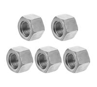 sourcing map 5Pcs M16x1.5-Pitch Coupling Nuts, 16.5mm Length Carbon Steel Hex Rod Coupler Nut Fully Threaded Studding Connector Fasteners, Silver Tone
