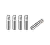 sourcing map 5Pcs M2.5 x 10mm Slotted Cylindrical Pin 304 Stainless Steel Dowel External Thread Locating Pin for Furniture Cabinets