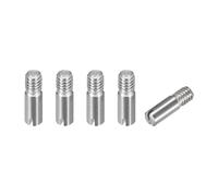 sourcing map 5Pcs M2.5 x 8mm Slotted Cylindrical Pin 304 Stainless Steel Dowel External Thread Locating Pin for Furniture Cabinets