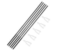 sourcing map 5pcs M2 x 28mm One End Threaded 300mm Long Metal Push Rods W 5pcs Nylon Clevis 1.5x20mm