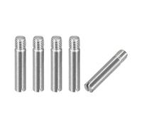 sourcing map 5Pcs M3 x 16mm Slotted Cylindrical Pin 304 Stainless Steel Dowel External Thread Locating Pin for Furniture Cabinets