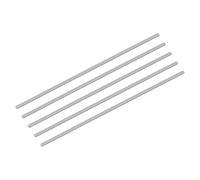 sourcing map 5Pcs M5-0.8x250mm Fully Threaded Rods, Threaded Rods Bar Studs, 304 Stainless Steel Long Thread Screws Hardware for U-Bolts, Anchors, Clamps, Hangers, Silver