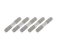 sourcing map 5Pcs M6x30mm 304 Stainless Steel Double End Threaded Stud Screw Bolt for House Maintenance
