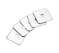 sourcing map 5pcs M6x30x2mm Square Plate Bearing Washers 304 Stainless Steel Plate Square Plate Washers Flat Pad Spacer Gasket for Hardware Fastener