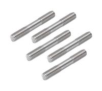 sourcing map 5pcs M6x40mm Pushrod Connector,Stainless Rod Double End Threaded,Double End Threaded Rod 304 Stainless Steel Rod Linkage,for RC Boat,DIY RC Car,Airplane,Helicopter