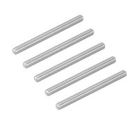 sourcing map 5Pcs M8-1.25x90mm Fully Threaded Rods, Threaded Rods Bar Studs, 304 Stainless Steel Long Thread Screws Hardware for U-Bolts, Anchors, Clamps, Hangers, Silver