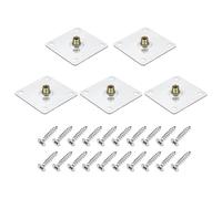sourcing map 5Pcs M8 Brad Hole t Nut, 70mm/2.8inch Square Base Weld Nuts Flange Insert Female Thread with Mounting Screws for Wood Furniture