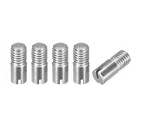 sourcing map 5Pcs M8 x 20mm Slotted Cylindrical Pin 304 Stainless Steel Dowel External Thread Locating Pin for Furniture Cabinets