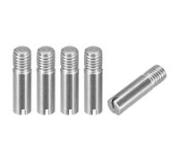 sourcing map 5Pcs M8 x 30mm Slotted Cylindrical Pin 304 Stainless Steel Dowel External Thread Locating Pin for Furniture Cabinets