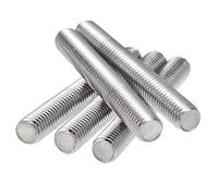 sourcing map 5Pcs M8 x 60mm Fully Threaded Rod 304 Stainless Steel Right Hand Threads