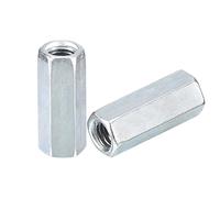 sourcing map 5pcs M8x12x30mm Coupling Nuts - Galvanized Carbon Steel Hex Threaded Rod Coupler for Furniture, Electronic, Industrial