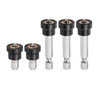sourcing map 5pcs Magnetic Positioning Screwdriver Bits PH2 Drywall Screw Bit Hex Shank Positioning Setter Batch Head Rustproof for Plasterboard Screw Drill Accessory, 1"/2" Long Silver
