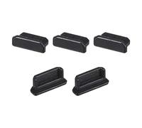 sourcing map 5pcs Male Anti Dust Silicone Cover Port Protectors 10mmx2.5mm Black