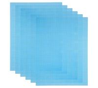sourcing map 5Pcs Mesh Canvas Sheets, 10.5 x 13.5 Inch Plastic Canvas, Eye Mesh for Embroidery, Crafting, Knit and Crochet Project, Bag Making, Home Decoration, Pale Blue