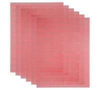 sourcing map 5Pcs Mesh Canvas Sheets, 10.5 x 13.5 Inch Plastic Canvas, Eye Mesh for Embroidery, Crafting, Knit and Crochet Project, Bag Making, Home Decoration, Red