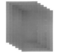 sourcing map 5Pcs Mesh Canvas Sheets, 10.5 x 13.5 Inch Plastic Canvas, Eye Mesh for Embroidery, Crafting, Knit and Crochet Project, Bag Making, Home Decoration, Black