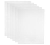 sourcing map 5Pcs Mesh Canvas Sheets, 10.5 x 13.5 Inch Plastic Canvas, Eye Mesh for Embroidery, Crafting, Knit and Crochet Project, Bag Making, Home Decoration, White