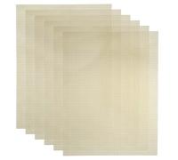 sourcing map 5Pcs Mesh Canvas Sheets, 10.5 x 13.5 Inch Plastic Canvas, Eye Mesh for Embroidery, Crafting, Knit and Crochet Project, Bag Making, Home Decoration, Brown