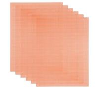 sourcing map 5Pcs Mesh Canvas Sheets, 10.5 x 13.5 Inch Plastic Canvas, Eye Mesh for Embroidery, Crafting, Knit and Crochet Project, Bag Making, Home Decoration, Orange