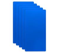 sourcing map 5pcs Metal Business Card 100 x 50 x 0.42mm 201 Stainless Steel Mirror Titanium Engrave Cards Custom Blank CNC Engrave Sheet for House Office DIY Gift Invitations, Blue