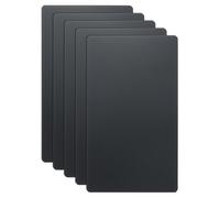 sourcing map 5pcs Metal Business Card 120 x 70 x 0.5mm 304 Stainless Steel Mirror Titanium Laser Engrave Cards Custom Blank CNC Engrave Sheet for House Office DIY Gift Invitations, Black