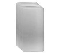 sourcing map 5pcs Metal Business Card 3" x 1.6" x 0.02" 201 Stainless Steel Mirror Titanium Laser Engrave Cards Self Adhesive CNC Engraving Blanks for House Office DIY Gift Invitation, Black