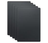 sourcing map 5pcs Metal Business Card 66 x 45 x 0.6mm 201 Stainless Steel Mirror Titanium Engrave Cards Custom Blank CNC Engrave Sheet for House Office DIY Gift Invitations, Black