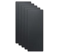 sourcing map 5pcs Metal Business Card 80 x 30 x 0.6mm 201 Stainless Steel Mirror Titanium Engrave Cards Custom Blank CNC Engrave Sheet for House Office DIY Gift Invitations, Black