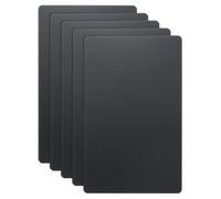sourcing map 5pcs Metal Business Card 80 x 50 x 0.6mm 201 Stainless Steel Mirror Titanium Engrave Cards Custom Blank CNC Engrave Sheet for House Office DIY Gift Invitations, Black