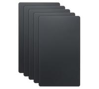 sourcing map 5pcs Metal Business Card 85 x 50 x 0.6mm 201 Stainless Steel Mirror Titanium Engrave Cards Custom Blank CNC Engrave Sheet for House Office DIY Gift Invitations, Black