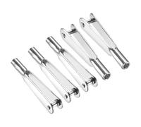 sourcing map 5Pcs Metal Clevis Quick Link M2 Thread Steel Clevis Self Locking Clip Fixing Wing for RC Airplane Car Helicopter Model Replacements, 2mm x 25mm