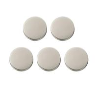 sourcing map 5pcs Metal Round Buttons 10mm Zinc Alloy Shank Flat Sewing Craft Replacement Buttons for Clothing Decoration DIY Accessories, Matte Silver