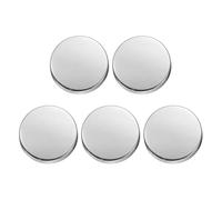 sourcing map 5pcs Metal Round Buttons 18mm Zinc Alloy Shank Flat Sewing Craft Replacement Buttons for Clothing Decoration DIY Accessories, Bright Silver