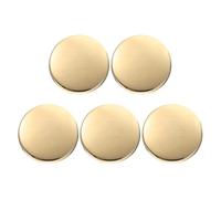 sourcing map 5pcs Metal Round Buttons 23mm Zinc Alloy Shank Flat Sewing Craft Replacement Buttons for Clothing Decoration DIY Accessories, Bright Gold
