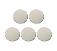 sourcing map 5pcs Metal Round Buttons 25mm Zinc Alloy Shank Flat Sewing Craft Replacement Buttons for Clothing Decoration DIY Accessories, Matte Silver