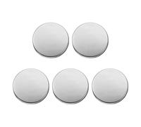 sourcing map 5pcs Metal Round Buttons 25mm Zinc Alloy Shank Flat Sewing Craft Replacement Buttons for Clothing Decoration DIY Accessories, Bright Silver