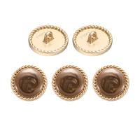 sourcing map 5pcs Metal Vintage Button 20mm Round Metal Sewing Button Alloy Shank Replacement Button for Women Suit Woolen Coat Shirt Dress Sewing Crafts, Coffee