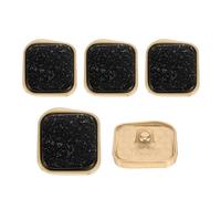 sourcing map 5Pcs Metal Vintage Buttons,19mm Fashion Flat Square Sewing Buttons with Shank for DIY Garment Blazer Suit Coats Jacket Fashionable Clothing Accessories, Black