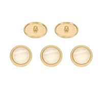 sourcing map 5Pcs Metal Vintage Buttons, 28mm Fashion Quicksand Pattern Round Sewing Buttons with Shank for Shirt Dress Suit Cardigans Coat DIY Clothes Craft Projects, White