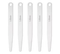 sourcing map 5pcs Metric Thickness Feeler Gauge 1mm Single Blade Oval Feeler Gauge 3CR-13 Stainless Steel Gap Measuring Tool for Repair Valve Guitar Spark Plug