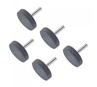 sourcing map 5pcs Mounted Grinding Stone 1/4" Shank 1.5-inch Dia Corundum Grinding Wheel Polishing Head for Rotary Tool