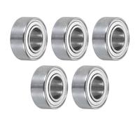 sourcing map 5pcs MR105ZZ Miniature Deep Groove Ball Bearings 5x10x4mm Double Shielded Bearings for Electric Motor, Home Appliances, Garden Machinery, P6 (ABEC 3)