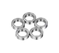 sourcing map 5pcs MR117ZZ Deep Groove Ball Bearings 7x11x3mm Chrome Steel Miniature Bearing Double Shielded Precision Bearings, P5 (ABEC 5)