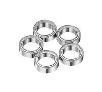 sourcing map 5pcs MR128ZZ Deep Groove Ball Bearings 8x12x3.5mm Chrome Steel Miniature Bearing Double Shielded Precision Bearings, P5 (ABEC 5)