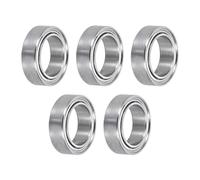 sourcing map 5pcs MR128ZZ Miniature Deep Groove Ball Bearings 8x12x3.5mm Double Shielded Bearings for Electric Motor, Home Appliances, Garden Machinery, P5 (ABEC 5)
