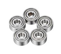 sourcing map 5pcs MR62ZZ Deep Groove Ball Bearings 2x6x2.5mm Chrome Steel Miniature Bearing Double Shielded Precision Bearings, P5 (ABEC 5)