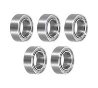 sourcing map 5pcs MR74ZZ Miniature Deep Groove Ball Bearings 4x7x2.5mm Double Shielded Bearings for Electric Motor, Home Appliances, Garden Machinery, P5 (ABEC 5)