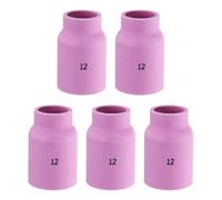 sourcing map 5pcs Nozzles Ceramic Shield Cup 12# 53N87 Welding Torch Tip Torch Consumables Accessory for TIG Welding Torch WP-17/18/26 Series