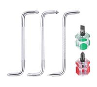 sourcing map 5pcs Offset Screwdriver Set PH3/PH2 PH2/PH1 PH2/SL6 Phillips Slotted Head Right Angle 90 Degree Screw Driver Double Ended Z-Type Hand Tool with Mini Screwdrivers