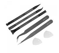 sourcing map 5pcs Opening Pry Repair Tools Kit Carbon Fiber Stainless Steel Mini Pry Bar Flat Bar Set for Screen Glue Removal